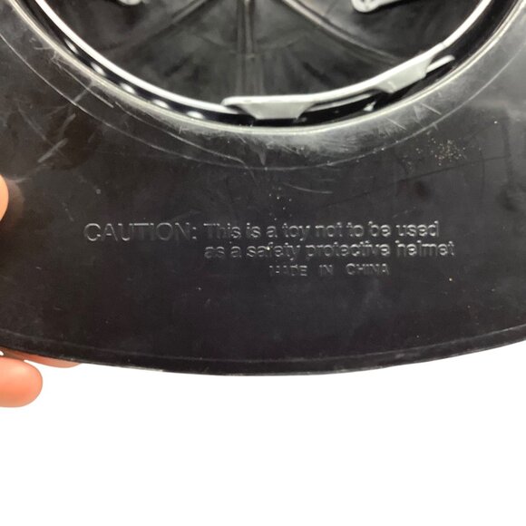 Vtg Firefighter Helmet Hat Toy Black OFPE Trademark Kid Size Small Adjustable - Picture 3 of 7